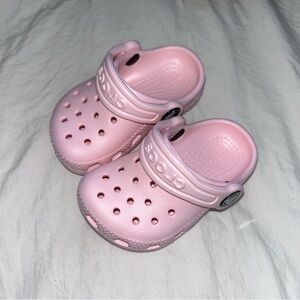 Baby Pink Toddler Crocs 4c